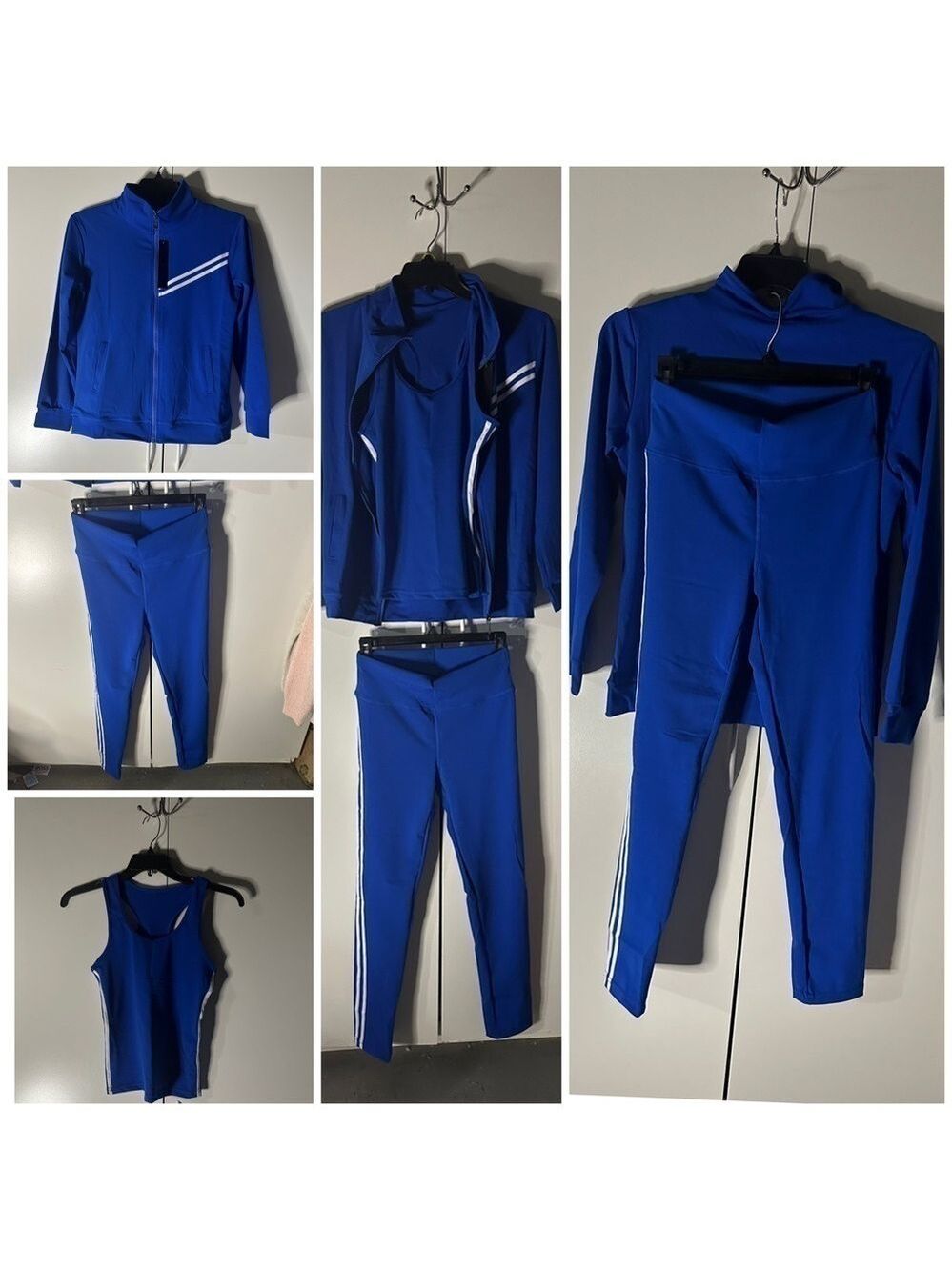 Workout outfit being a 3 piece set. Nice quality.